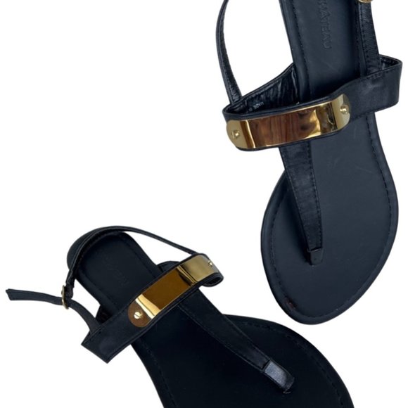 🌸4/$30🌸NWOB Le Chateau Sandals with Gold Embellishment - Picture 11 of 12